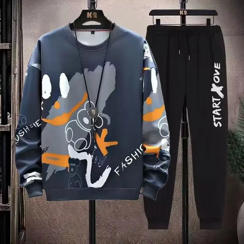سويت شيرت رجالي جديد في قسم الهوديز والسويت شيرت، هودي بطبعة أنمي، ملابس رياضية للجيم Y2k للرجال بنمط قوطي