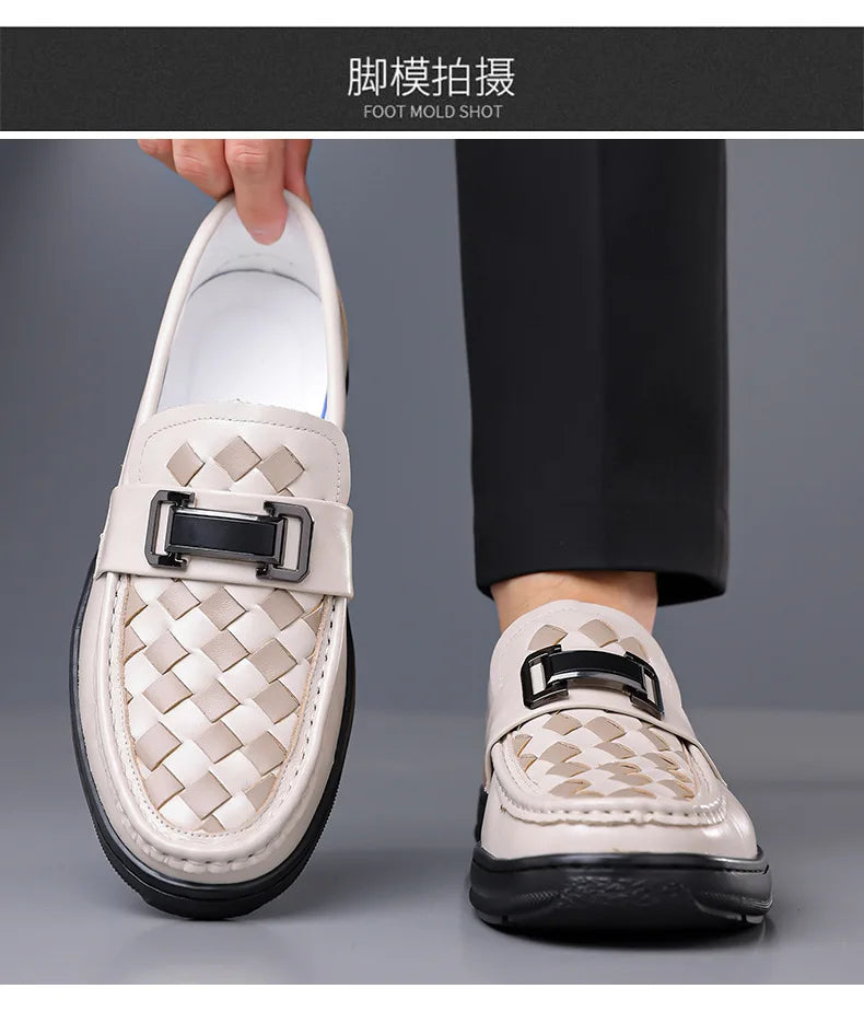 Soft Sole Loafers Shoes for Man Summer Autumn New Designer Leather Shoes Male Fashion Business Casual Luxury Shoe Man