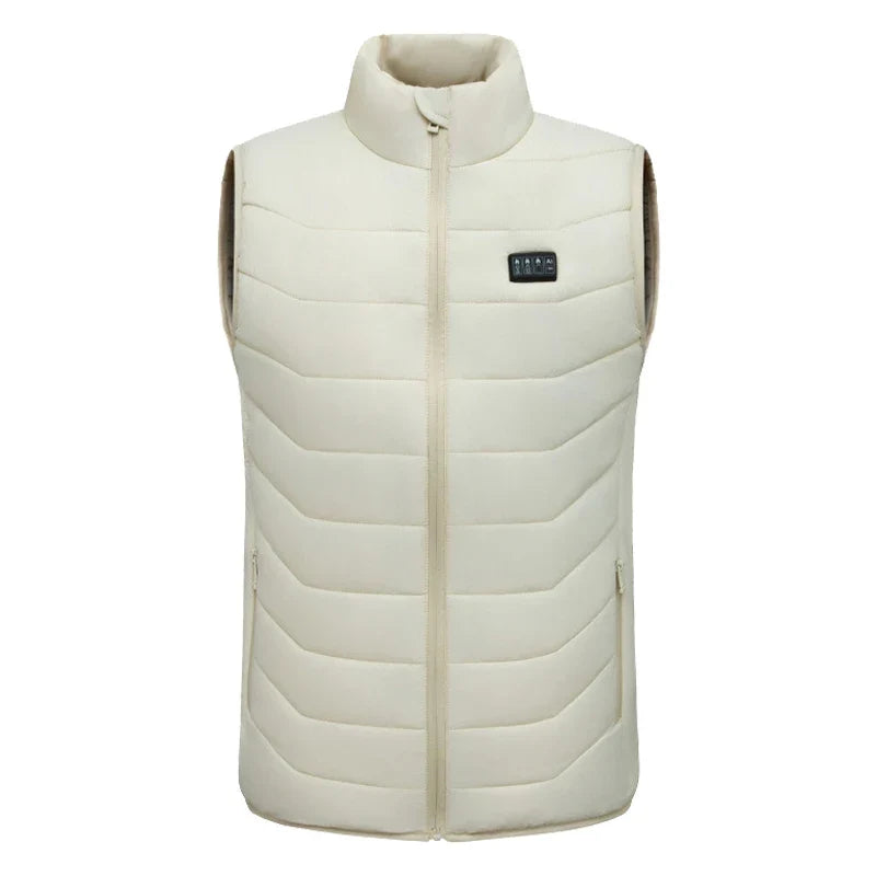 New Loose Casual Stand Up Collar Winter 28 Zone Intelligent Heating Vest Men'S Women'S Warm Electric Clip Coat (No Power Bank)