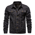 2026 New Autumn Men's Casual Workwear Jeans Jacket Loose Casual Versatile Youthful Male Solid Color Tops Dnim Mens Outwear