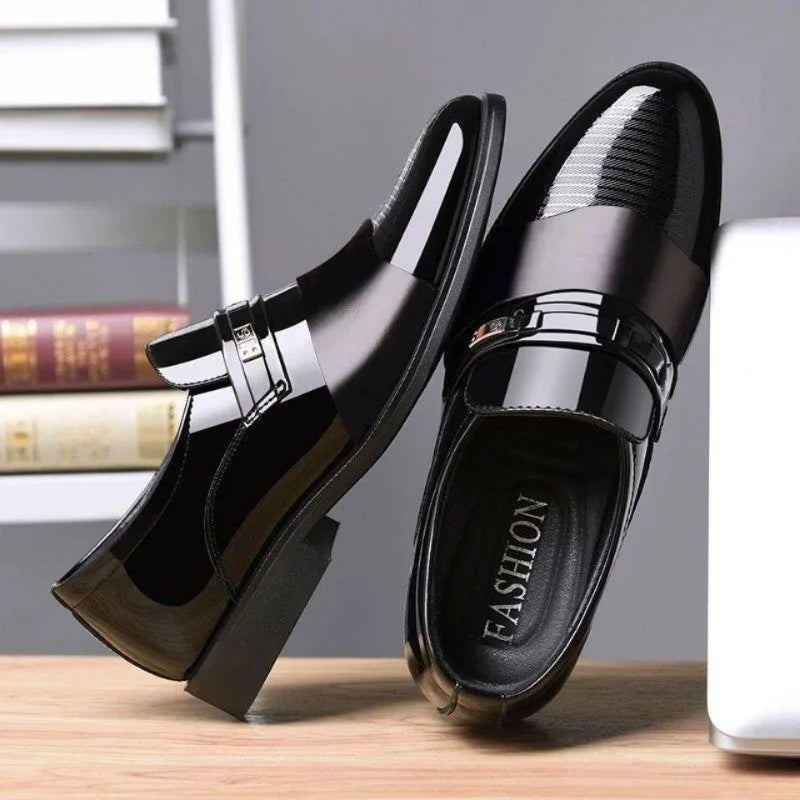 Men’s Formal Leather Shoes – Classic Lace-Up Business Footwear for Office & Events