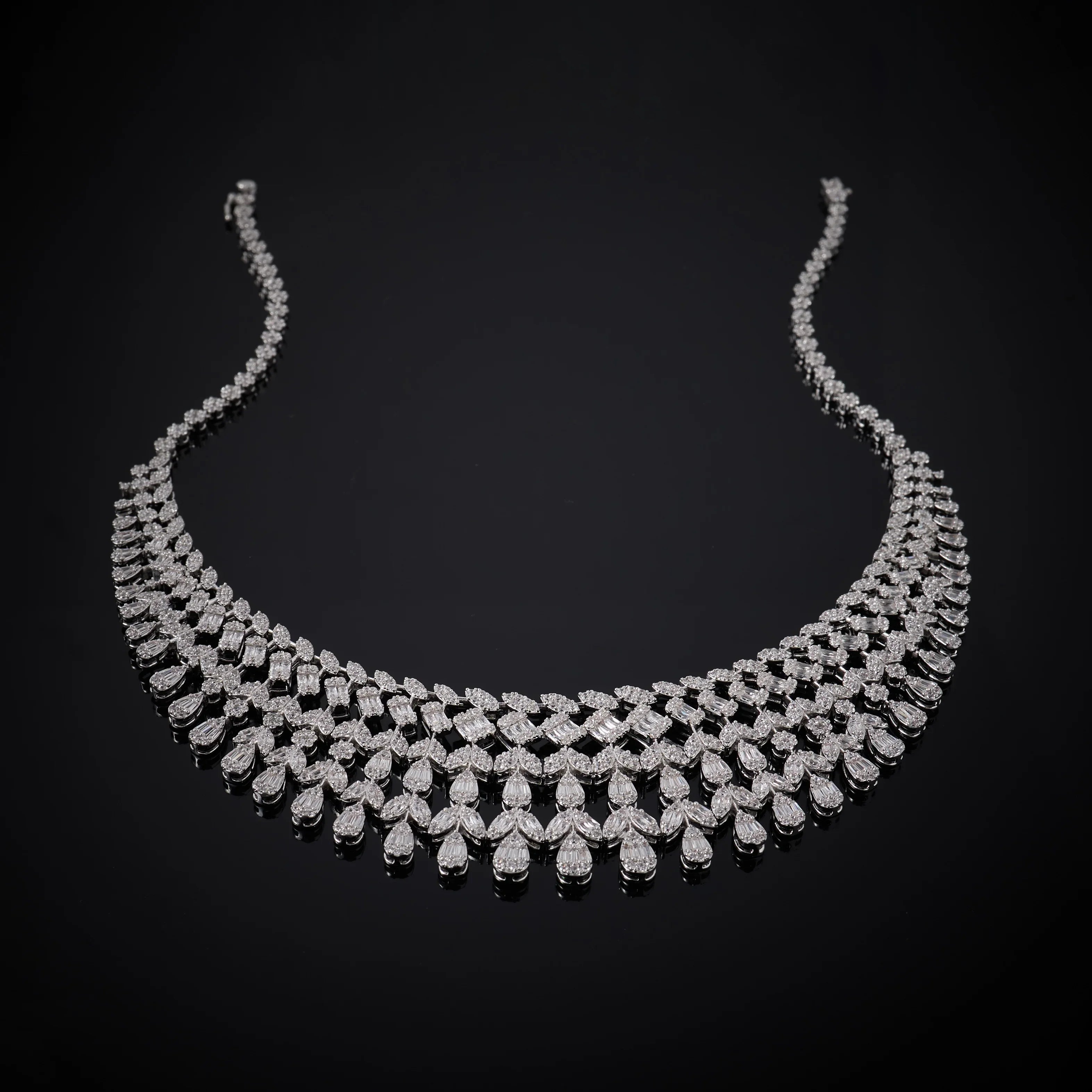 Women's Wedding Cubic Zircon Jewelry and Accessories Bridal Jewellery Set Luxury New in Matching Sets