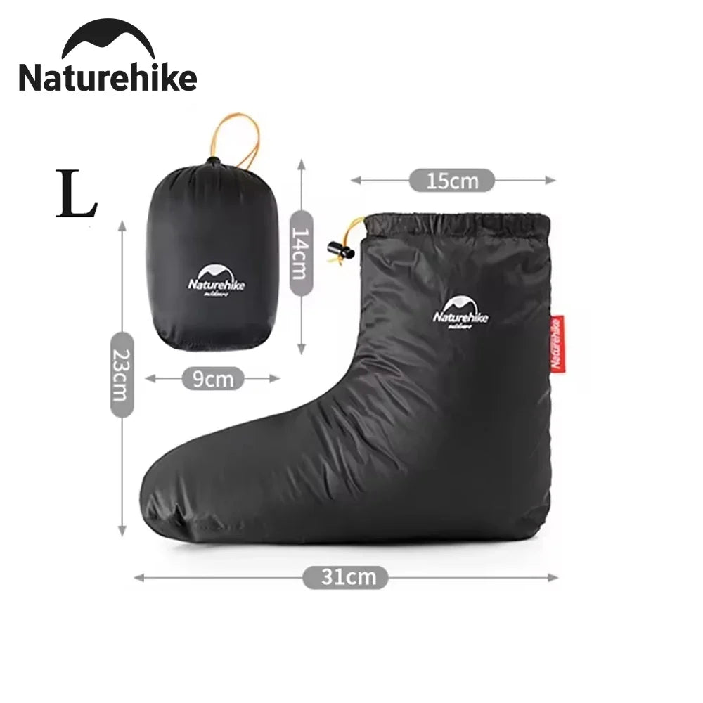 Ultralight Portable Winter Waterproof Warm Three Piece Down Hat Gloves Shoe Covers Hiking Camping Clothing Equipment