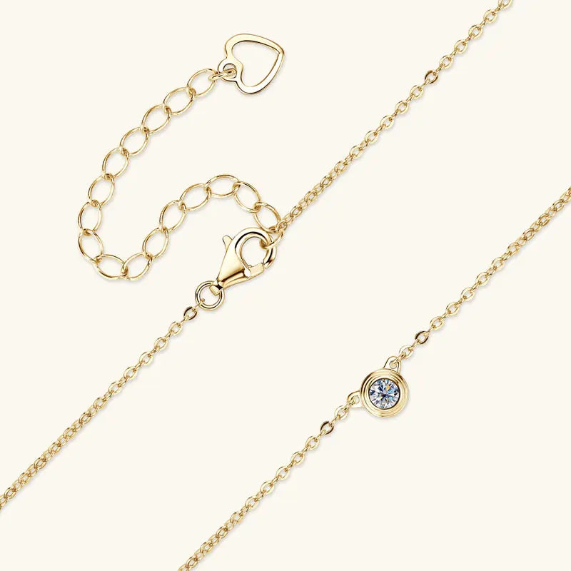 3mm 0.1ct Moissanite Diamond Necklace Bracelet Stud Earring For Women Simple Single Stone Earrings Bracelets Jewelry Set