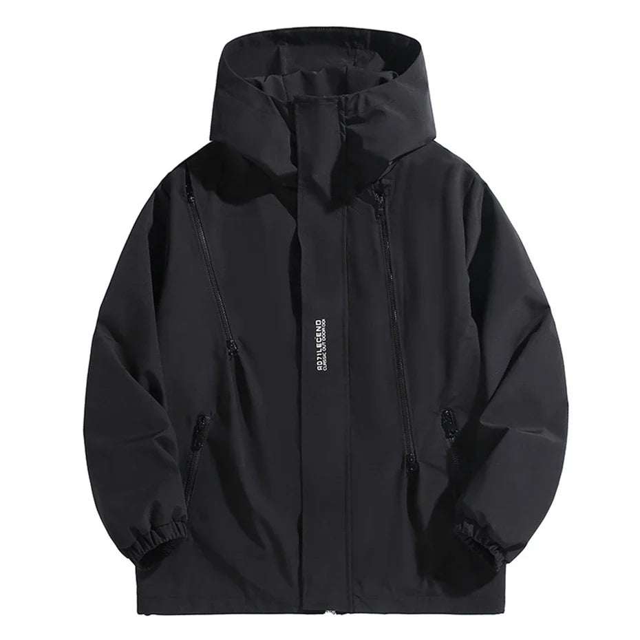 10XL 12XL Plus Size Windbreaker Men Waterproof Jacket Solid Color Black Windbreaker Coats Male Big Size Outdoor Outerwear