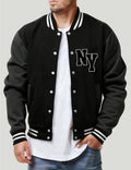 Realizing Dreams In New York Print Jacket Male Fashion Hip Hop Baseball Jersey Soft Loose Fleece Coat Unisex Street Basics Top