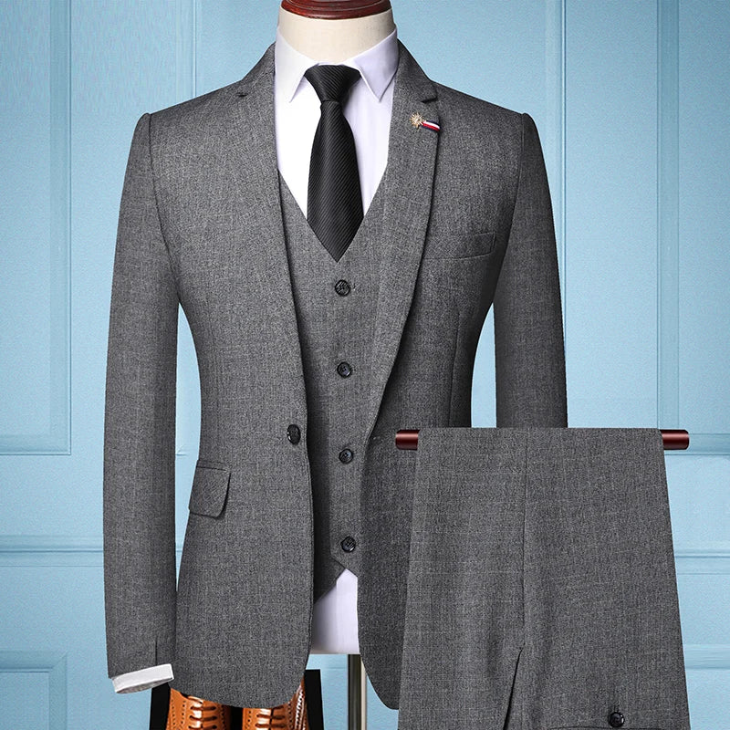 Suit  Men's Fashionable Business Banquet, Trendy Singer, Grid Host, Casual Wedding Banquet Dress, Male Star Performance Suit