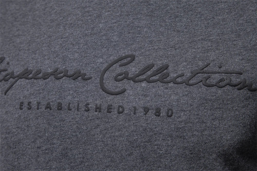 100% Cotton Long Sleeve Men's T-shirt Solid Color Letter Print Casual T shirts for Men New Spring Tops Tee Men Clothing
