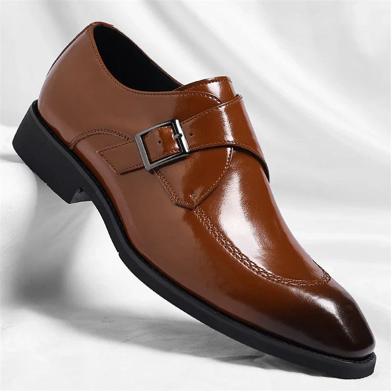 Men's Leather Shoes British Style Business Formal Derby Comfortable Fashionable Casual Footwear-SJ1112