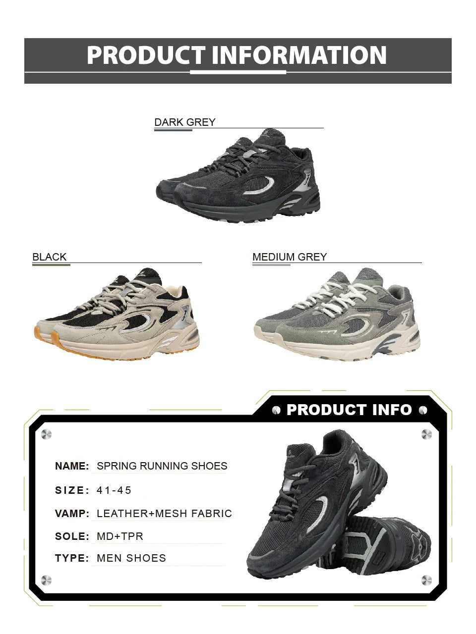 New Running Shoes Men Outdoor Fashion Lightweight Mesh Sports Shoes Male Casual Breathable Non-Slip Walking Shoes