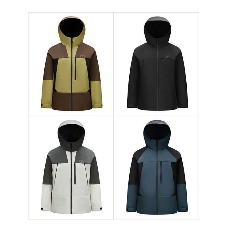 Down Jacket Men Three-in-One 2026 Winter New Colorblocked Stand-Up Collar Protective Outerwear