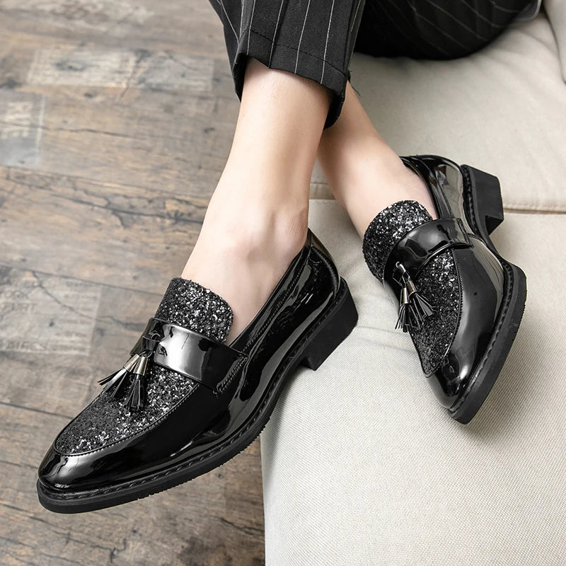 Classic men dress shoes lace up shoes for men plus size point toe business casual comfortable men formal shoes for weddin