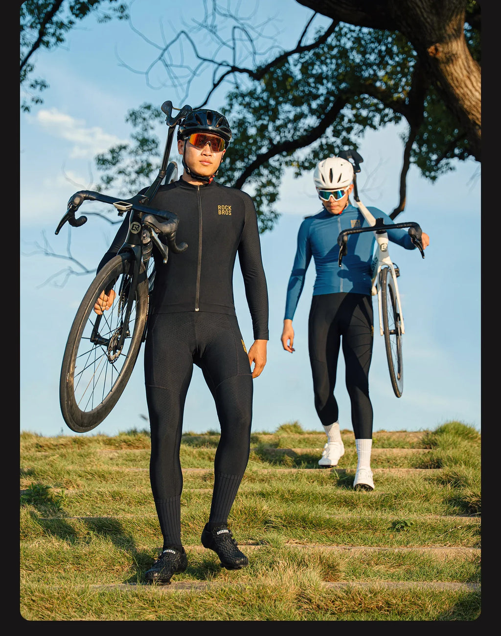 Autumn Winter Bicycle Jackets Men High Elastic Thermal Fleece Bike Coat Non-Slip Comfortable Cycling Jerseys Clothing