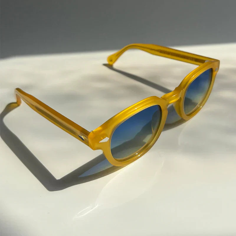 High Quality Sunglasses Man Johnny Depp Lemtosh Polarized Sun Glasses Woman Luxury Brand Vintage Acetate Frame With Original Box