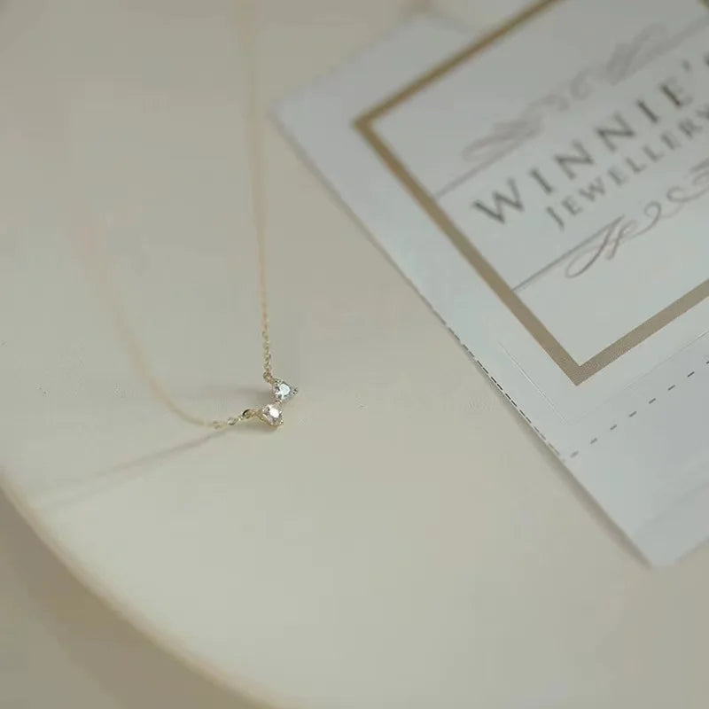 New style 925 Sterling Silver Geometric Simple Bow Necklace For Women Engagement Fine Jewelry Wedding Party Birthday Gift