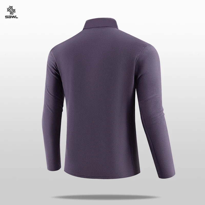 SBWL High-quality Outdoor Sports Inner Lining Autumn/Winter Warm Long-sleeved Stand-up Collar T-shirts Running Jackets Tops