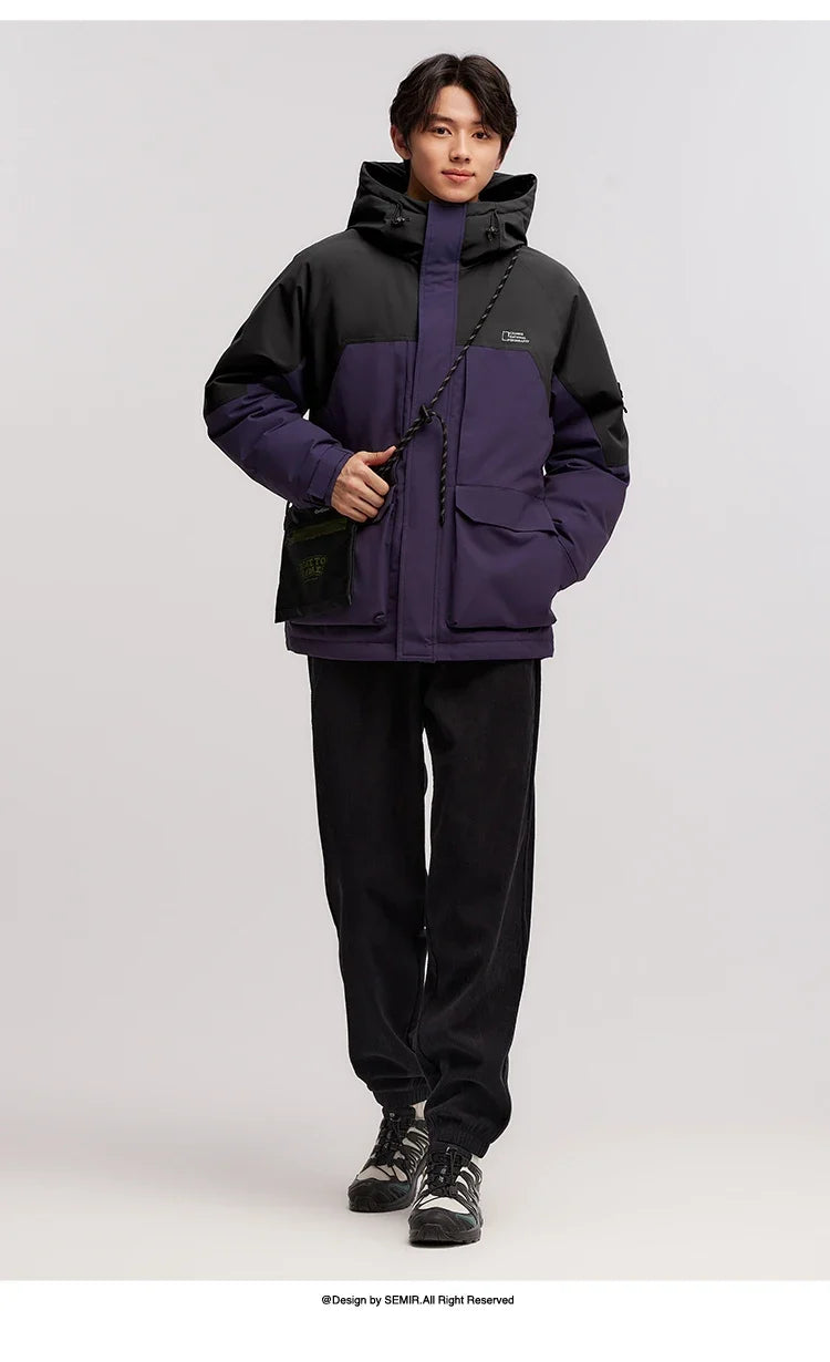 Down Jacket Men 2026 New Winter Couple Windproof Wear-Resistant and Warm Outdoor Contrasting Colors Outerwear