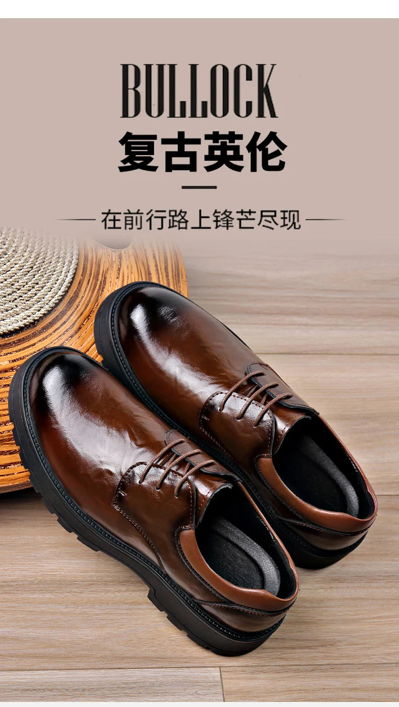 Men Comfortable Leather Work Shoes for Long Standing