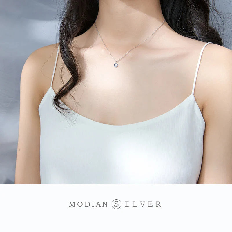 Blue Crystal Eyes Pendants Classic Fashion 925 Sterling Silver Gold Color Necklace For Women S925 Silver Fine Jewelry