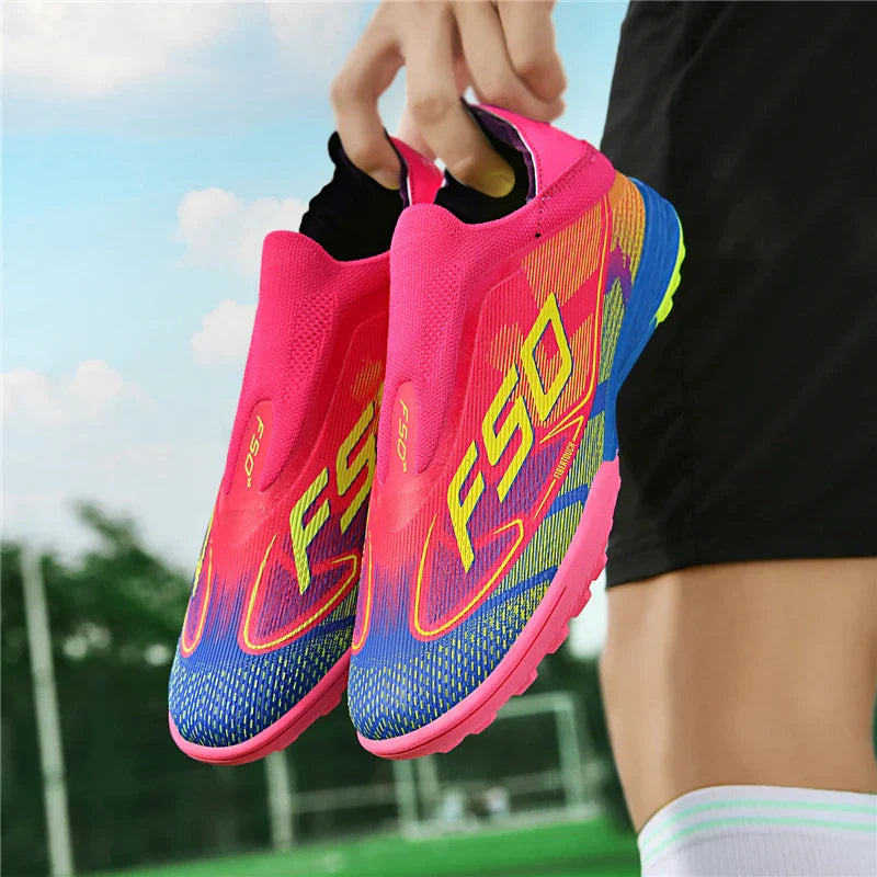 New Men Football Boots Outdoor High-top Soccer Shoes Cleats Hot-selling Grass Match Indoor Sneakers Non-Slip High-quality
