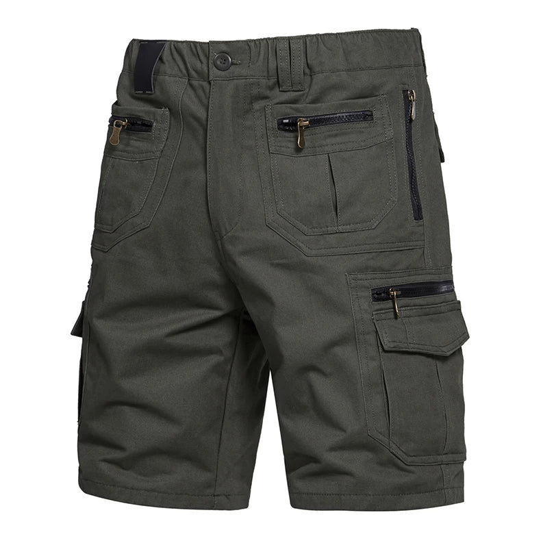 Men's Large Size Loose Casual Shorts Fashion Trendy Versatile Cotton Shorts Elastic Waist Summer Work Shorts