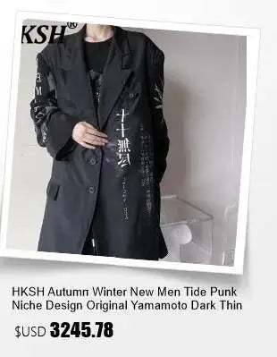 Summer New Men's Tide Y2K Original Design High Street cotton Fashion Punk Dark Casual Loose Cropped Pants Shorts Ins HK5611