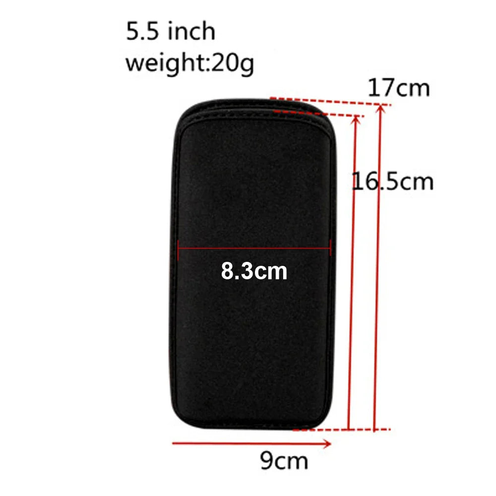 Universal Neoprene Protective Cover Phone Bag For iPhone 16 15 14 Pro Max Samsung Xiaomi Huawei Power Bank Shockproof Case Pouch