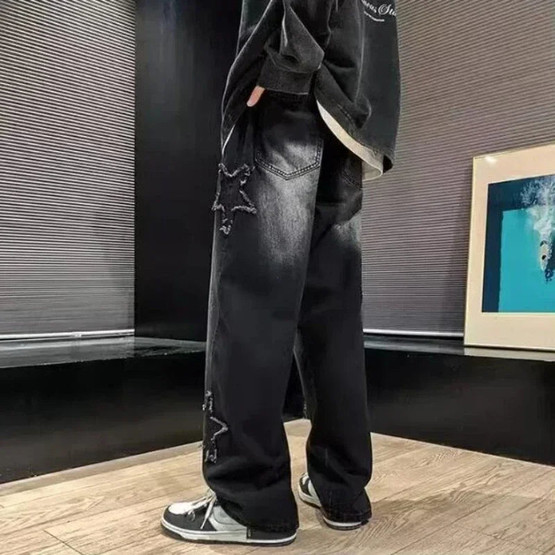 Men's Star Embroidered Fashion Jeans