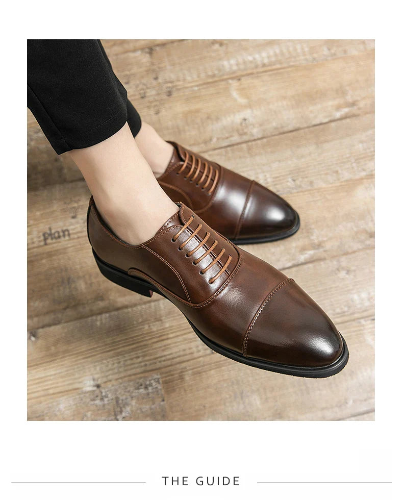 Mens Formal Oxford Shoes Business Leather Dress Shoes for Wedding Size 47 48