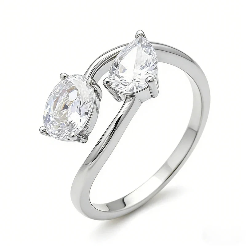 Full D Vvs1 6*8mm Moissanite Rings for Women Proposal Wedding Band 100% S925 Sterling Silver Jewelry Gifts High-quality