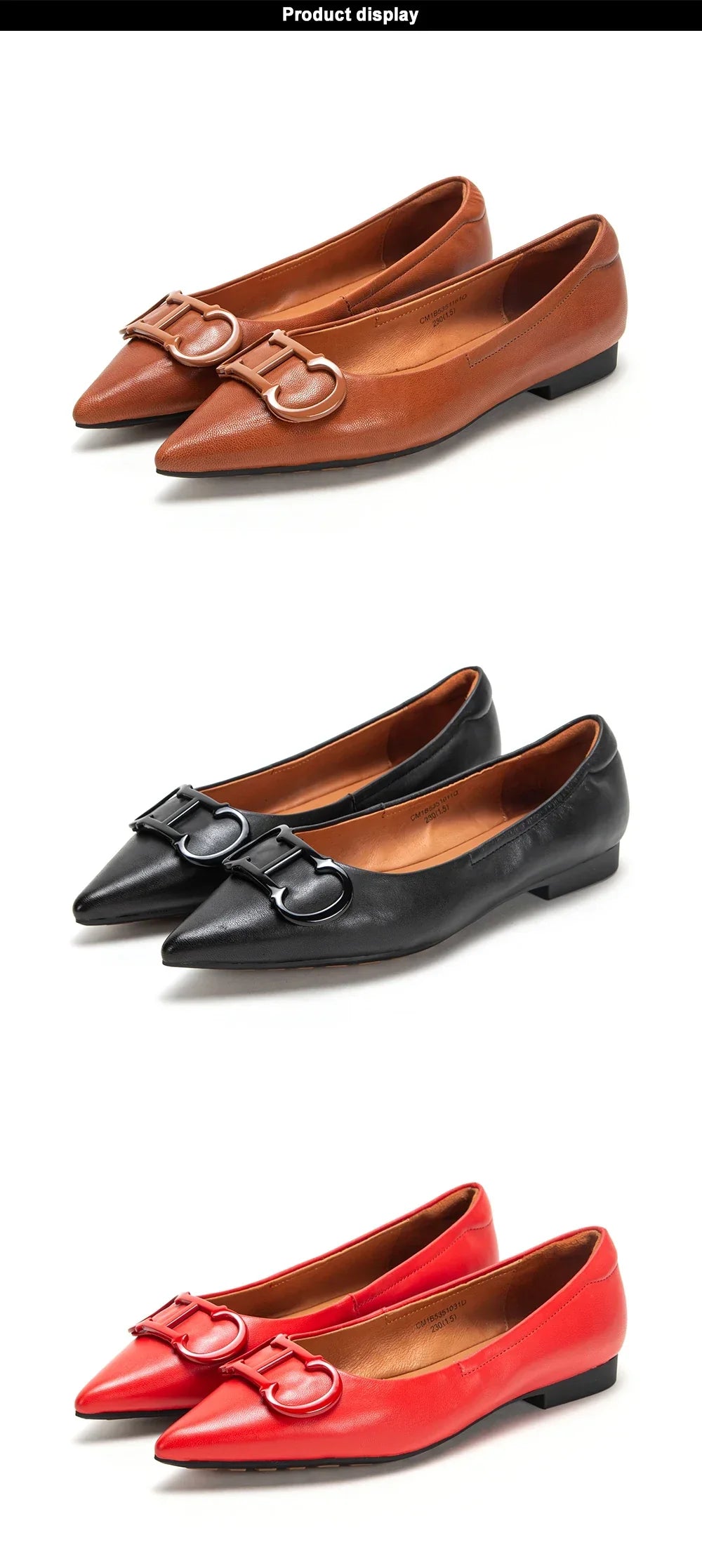 Women's Flats Simple Solid Coloured Classic Fashionable Style Pointed Toe Suitable for Business Office Comfortable For Girls