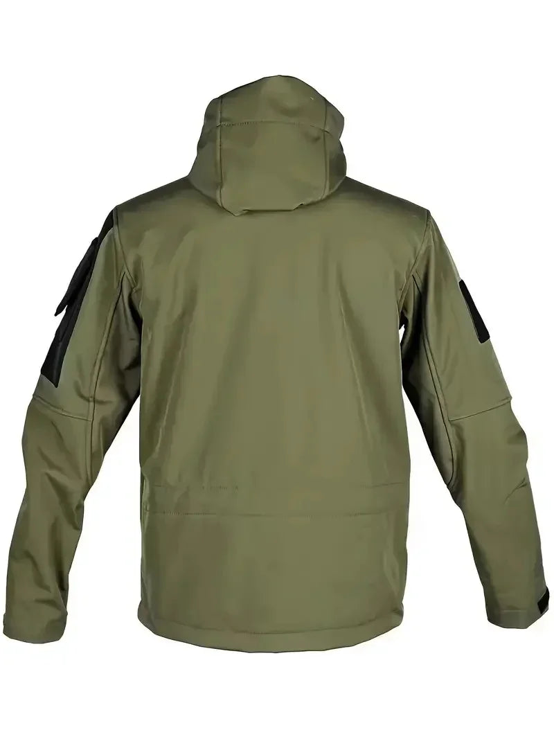 Autumn WinterTactical Jackets Men Cargo Military SoftShell Waterproof Windproof Hooded Jackets Outdoor Functional Multi-pockets