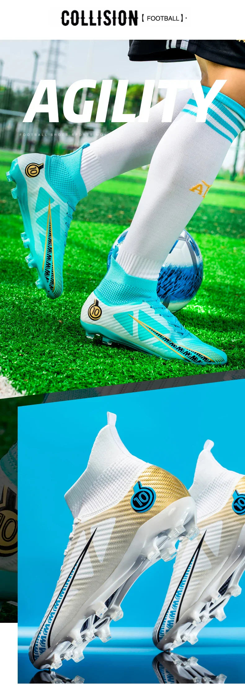 Men Soccer Shoes Kids Football Boots Women Professional Soccer Cleats Antiskid Chaussure Football TF/FG Outdoor Football Shoes