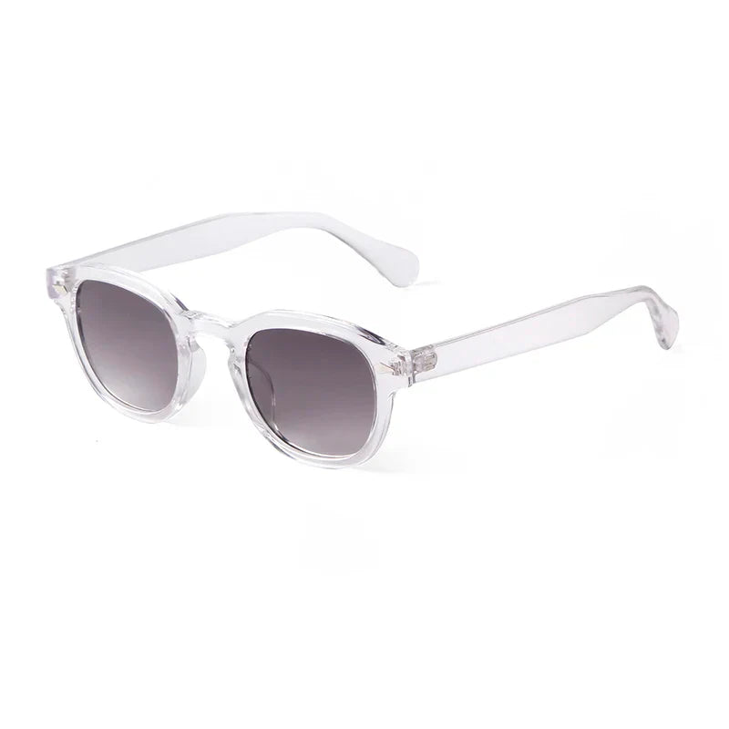 Fashion Transparent Blue Round Sunglasses Women Men 2024 Retro Rivet Tortoise Small Square Sun Glasses UV400 Lunettes De Soleil