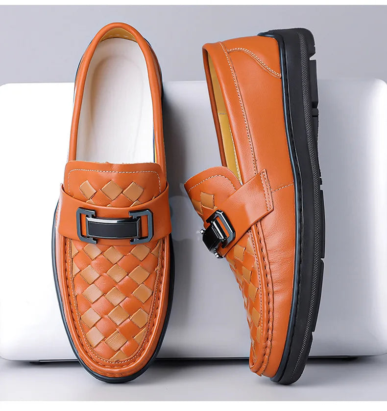 Soft Sole Loafers Shoes for Man Summer Autumn New Designer Leather Shoes Male Fashion Business Casual Luxury Shoe Man