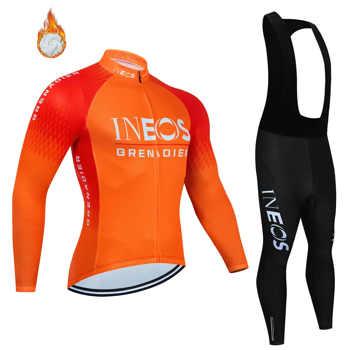 Ineos Grenadier Pro Team Tricuta Cycling Man 2022 Men's Bicycle Clothing Gel Clothes Jacket Bib Jersey Set Winter fleece Suit