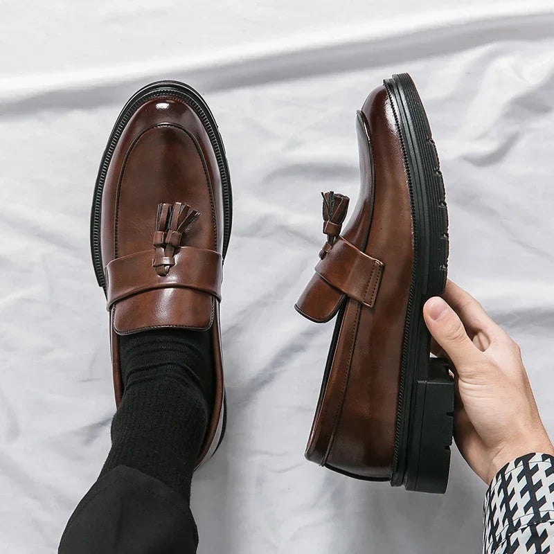 Men’s Designer Leather Dress Shoes – Premium Formal Oxford Footwear (Black, Brown, Tan)