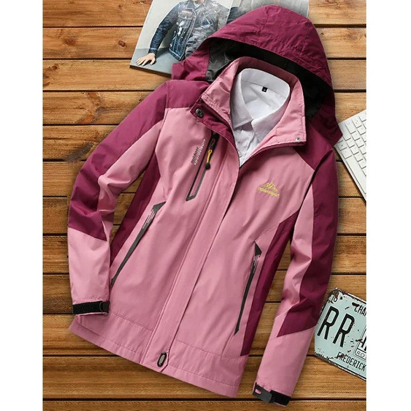Women's Waterproof Hiking Jacket Windproof Windbreaker Camping Hunting Climbing Trekking Fishing Coat Outdoor Clothing