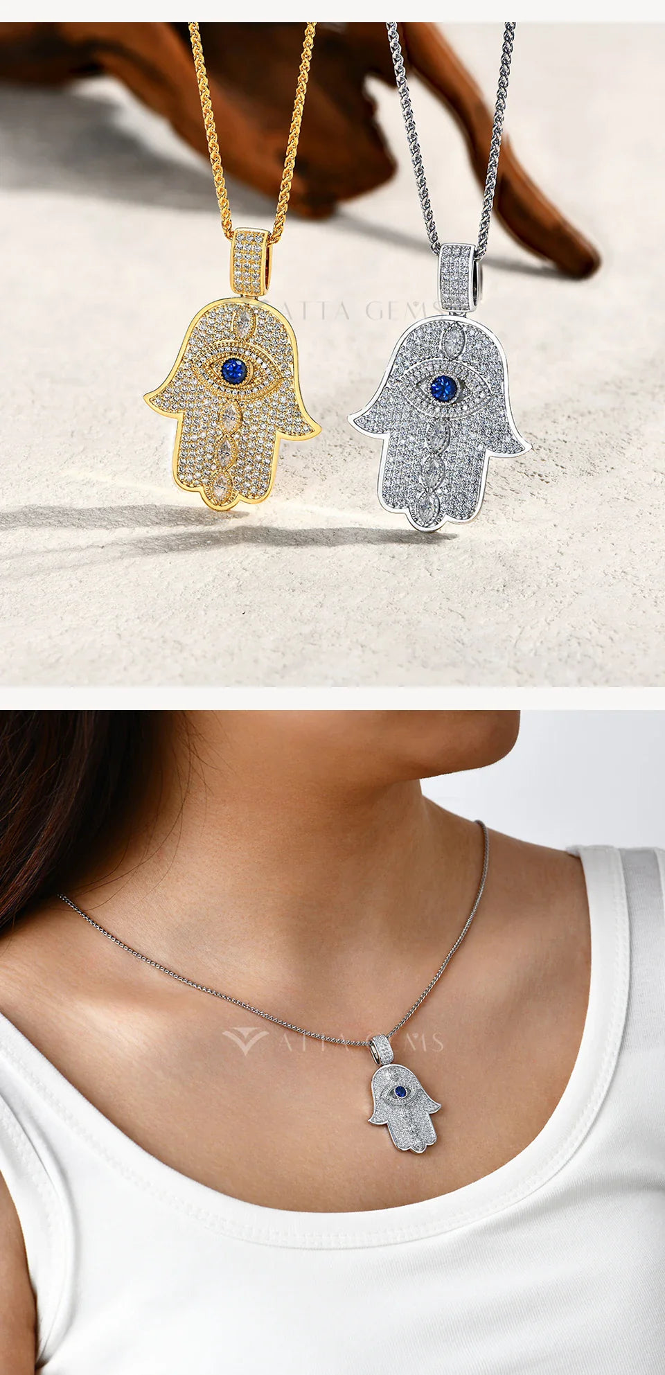 Classic Angel Eyes Moissanite Necklaces S925 Sterling Silver 18k gold plated for Woman Birthday Party Jewelry Gifts New