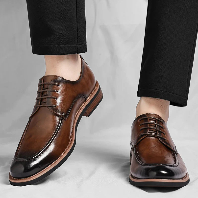 Men's Oxford Derby Dress Shoes Business Formal Casual Party Footwear Comfortable New Fashion Solid-Color Sneakers