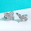 D Color 1.6mm Moissanite Butterfly Stud Earring 925 Sterling Silver 18K Plated Jewelry for Women Birthday Gifts