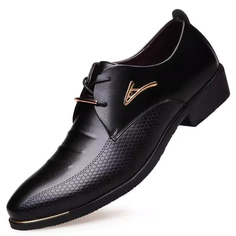 Brown Business Social Shoe Male Black Men's Formal Shoes Party Leather Casual Suit 2025 Trend Elegant and Classic Official New