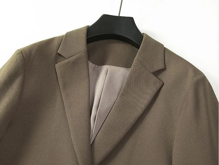 2 Piece Outfit Set Male Solid Color Youth Trends Costumes Ceremony Pants Full Men's Suits and Blazers Clothes Classic Elegant