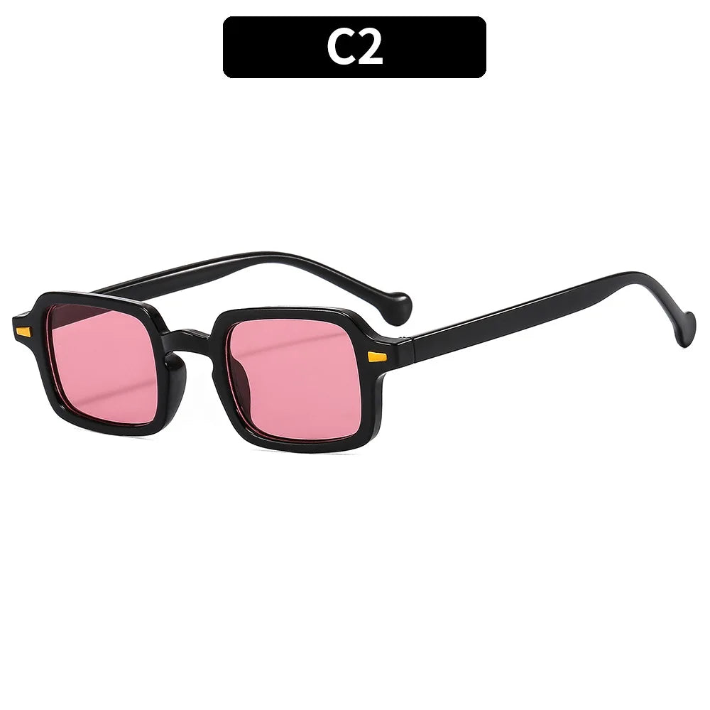 Fashion Luxurious Rectangle Sunglasses Women Oval Vintage Brand Designer Square Sun Glasses Men Shades Female Eyewear Anti-glare