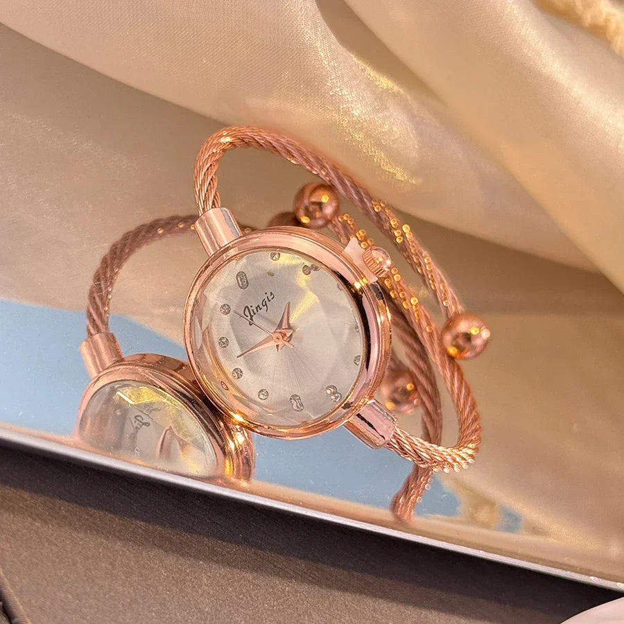 New Gradient Fresh Style Starry Sky Sunset Color Ladies Watch Student Fashion Bracelet Open Quartz Wristwatch