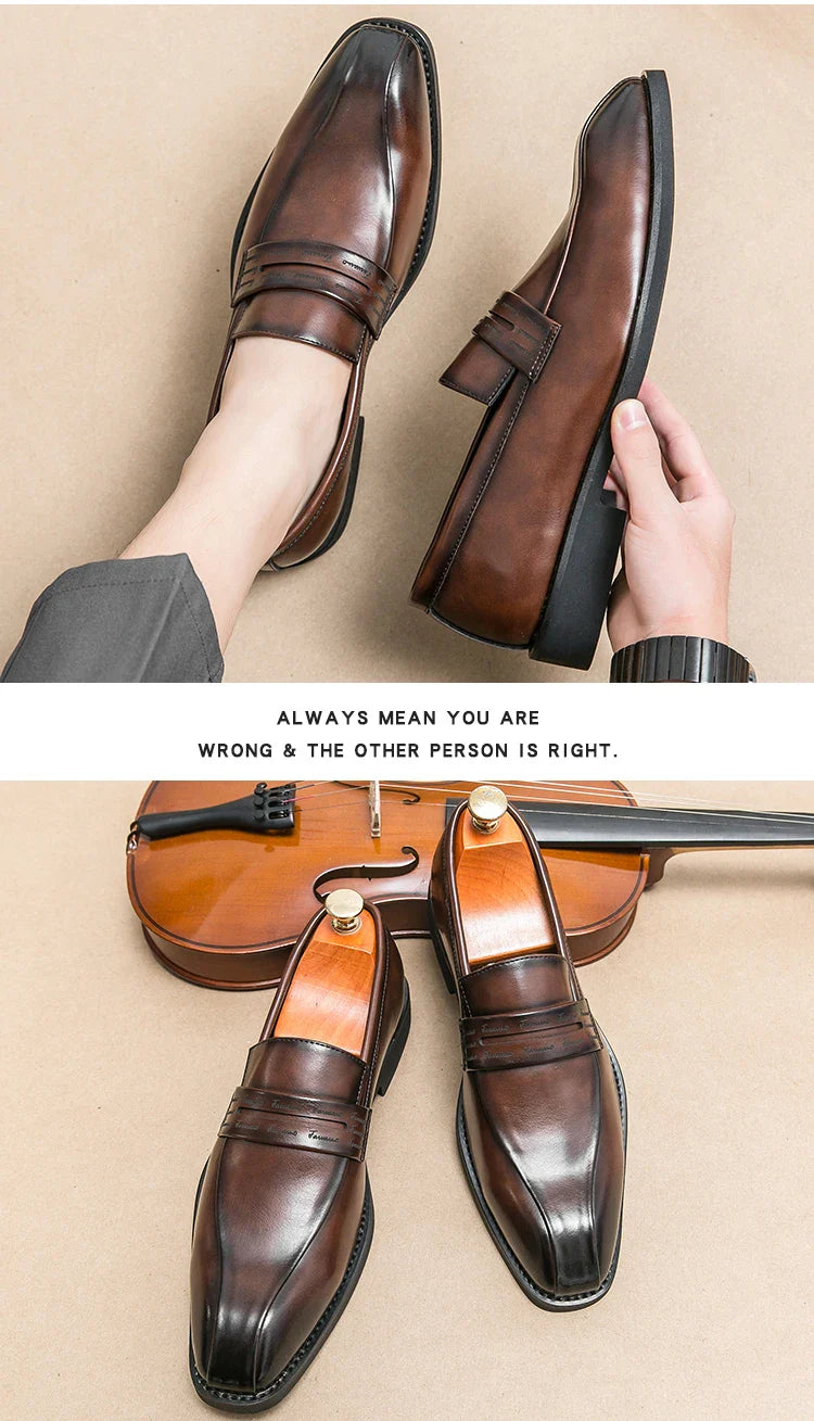 Mens Formal Business Oxford Shoes European Style Classic Comfortable Dress Shoes for Men