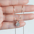 Certified 0.5ct–5ct Moissanite Necklace Sparkling Solitaire Lab-Grown Diamond Pendant Necklaces for Women Daily Jewelry