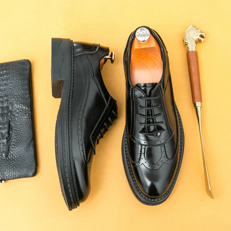 Men's Fashion Formal Leather Shoes – Classic Office & Event Dress Footwear