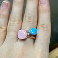 Classic and Petite Ring Set for Women Colorful Cyrstal Fashion Jewelry Gift Vanlentine's Day