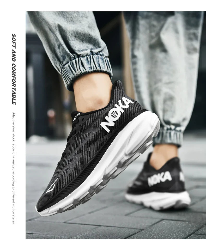 Men's Running Shoes Jogging Cushioning Outdoor Luxury Shoes Trainer Race Breathable Couple Non-Slip Sneakers Mesh Off-road Shoes